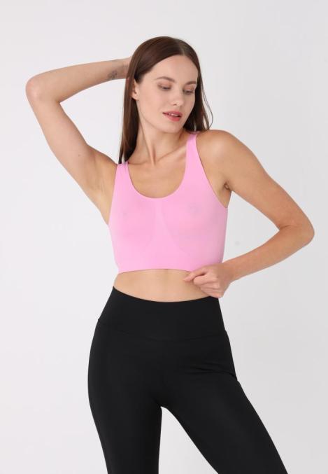 Bustieră Lejeră cu Bretele Late – Fără Push-up,Culoare Roz,Engros